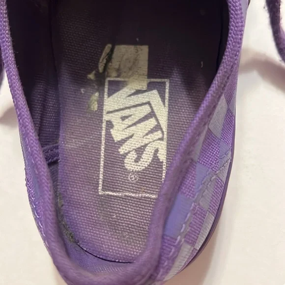 Van’s unisex purple checkerboard shoes size 6 men’s and 7.5 women’s - Picture 8 of 14